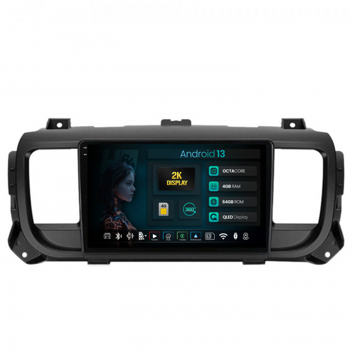 Navigatie 2K Android 13 Toyota Proace 2016+ QLED | Hub64.ro [1]