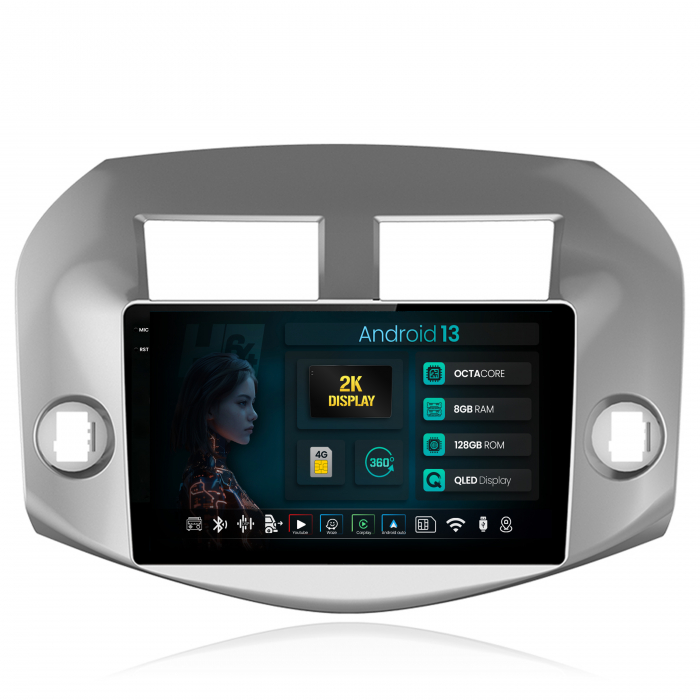 Navigatie Android 13 Toyota RAV4 8+128GB | Hub64.ro [1]