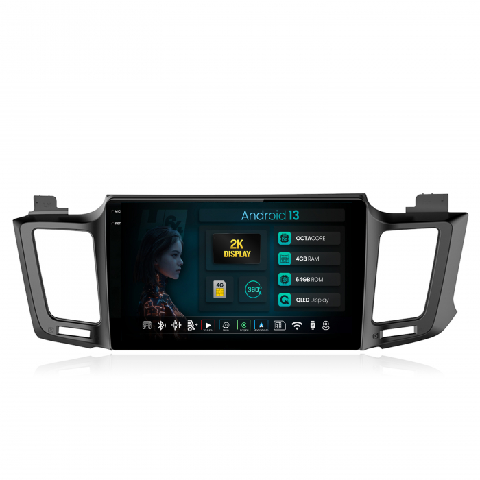 Navigatie 2K Android 13 Toyota RAV4 2013 QLED | Hub64.ro [1]