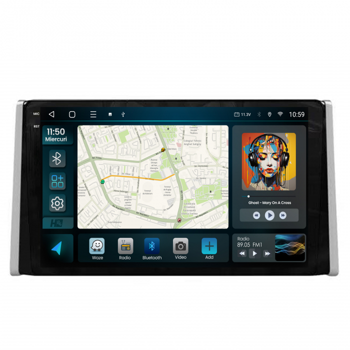 Carplay Android 13 Toyota RAV4 2018+ QLED | Hub64.ro [2]
