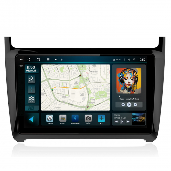 Navigatie 2K Android 13 Volkswagen Polo QLED | Hub64.ro [2]