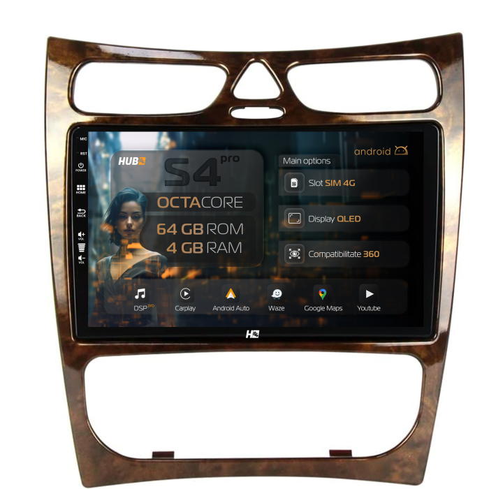 Navigatie Android 13 Benz CLK (W209) (2002-2006) QLED | Hub64.ro [1]