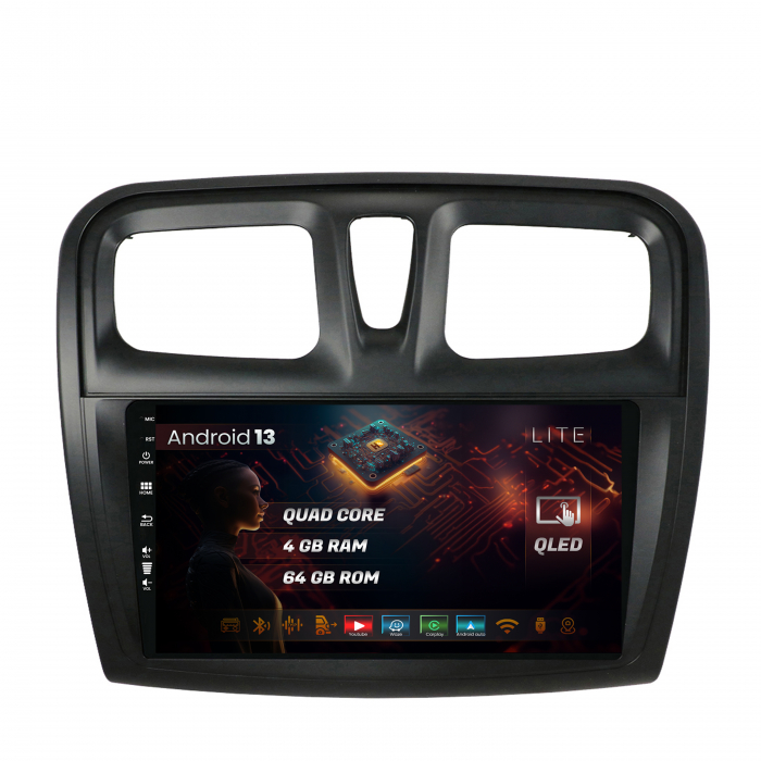 Navigatie Android 13 Dacia Sandero 4GB QLED | Hub64.ro [1]