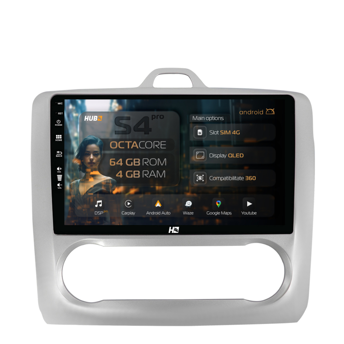 Navigatie QLED Android 13 Ford Focus 2 | Hub64.ro [1]