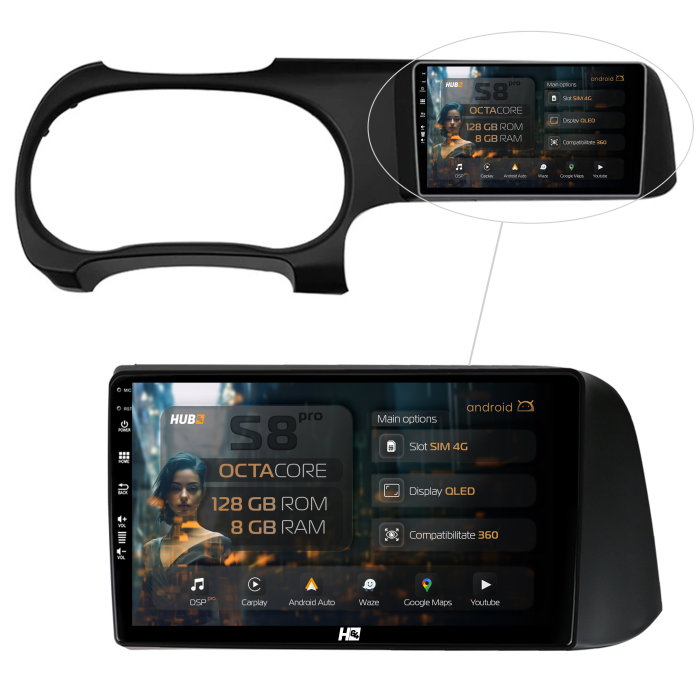 Carplay Android AD-BGB Hyundai I10 2020+ 8GB | Hub64.ro [1]