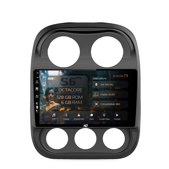 Navigatie Android Jeep Compass 2016+ 6GB | Hub64.ro [1]