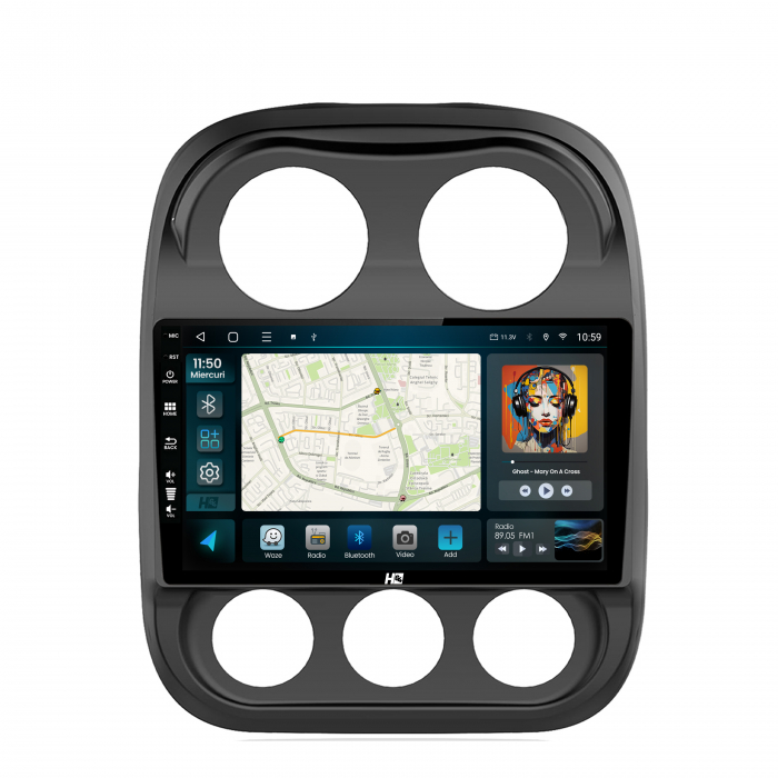 Navigatie QLED Jeep Compass 2016+ 4GB | Hub64.ro [2]