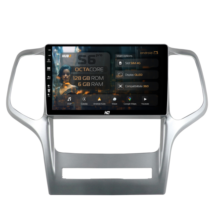 Navigatie Android Jeep Grand Cherokee 6+128GB | Hub64.ro [1]