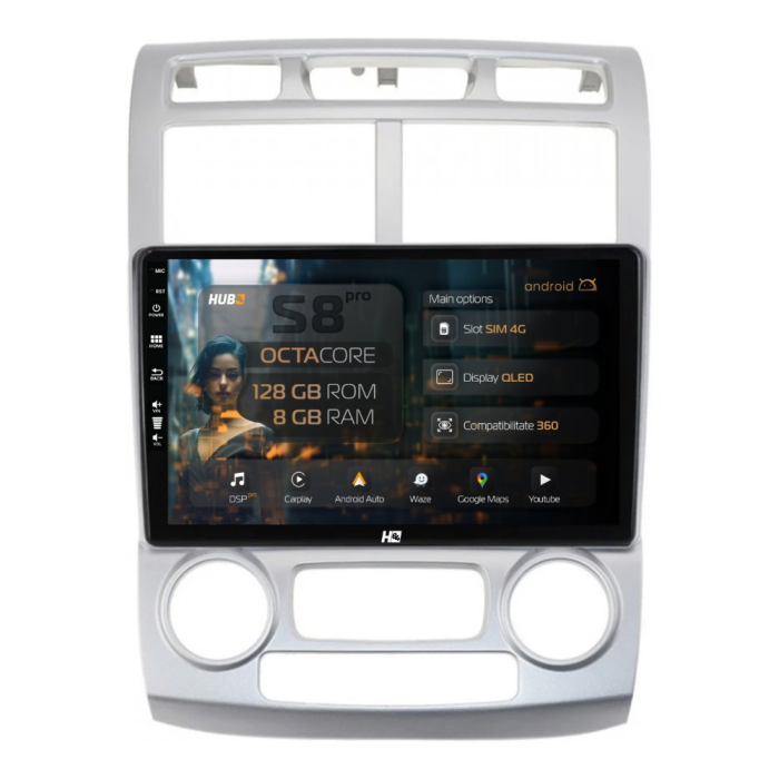 Navigatie Android Kia Sportage (2004-2010), climă automată 8GB | Hub64.ro [1]