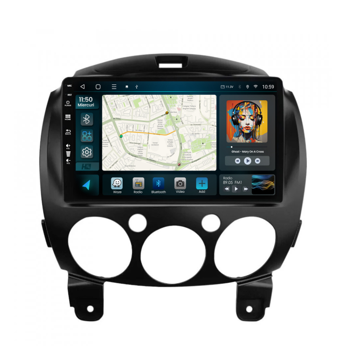 Navigatie Android 13 Mazda 2 (2007-2014) QLED | Hub64.ro [2]
