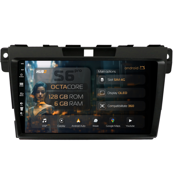 Navigatie Android 13 Mazda CX-7 9" 6+128GB | Hub64.ro [1]