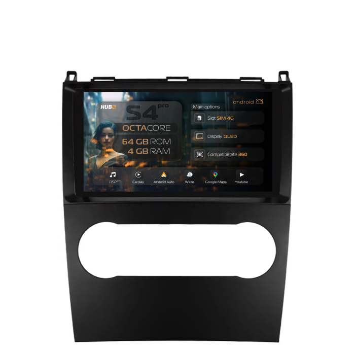 Navigatie Android 13 Mercedes Benz A/B Class (2004-2011) QLED | Hub64.ro [1]