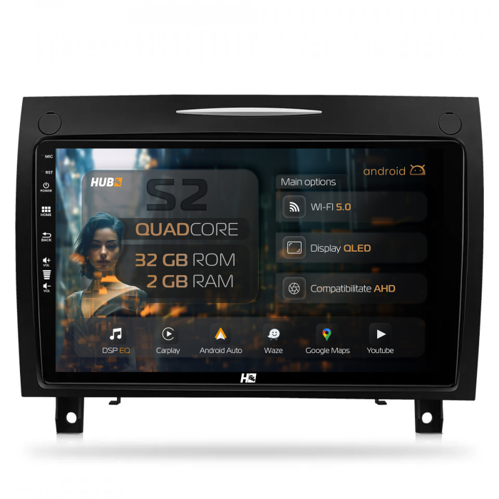 Carplay GPS Android 13 Mercedes Benz SLK | Hub64.ro [1]