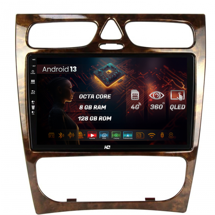 Navigatie Android 13 Benz C Class (W203) (2002-2004) 8+128GB | Hub64.ro [1]