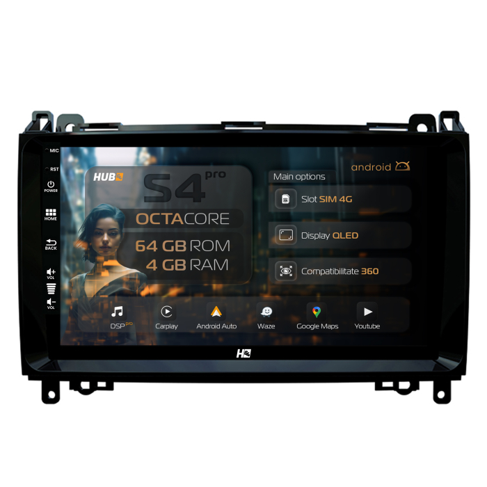 Navigatie Android 13 Mercedes 4GB QLED | Hub64.ro [1]