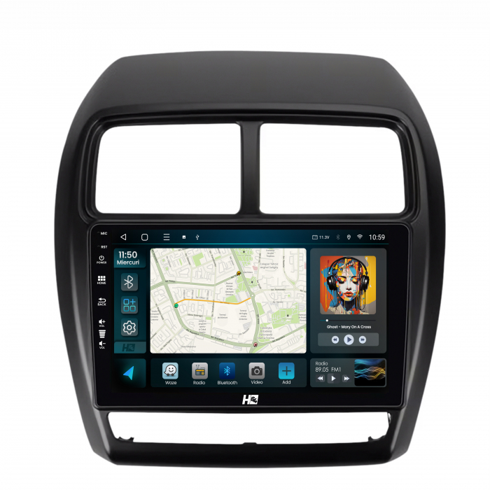 Navigatie QLED Mitsubishi ASX Android 4+64GB | Hub64.ro [2]