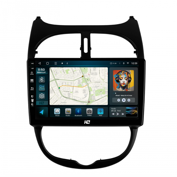 Navigatie QLED 10 Peugeot 206 QLED | Hub64.ro [2]