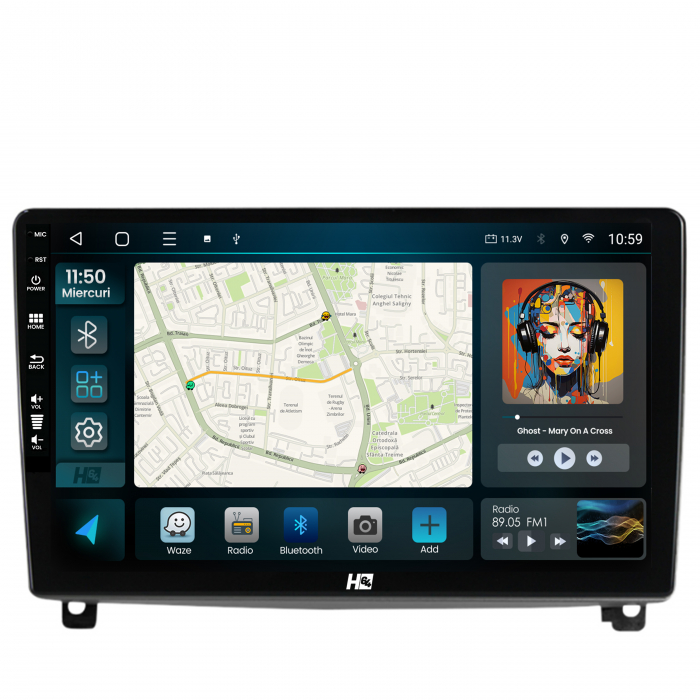 Navigatie Android 13 Peugeot 307 8+128GB | Hub64.ro [2]