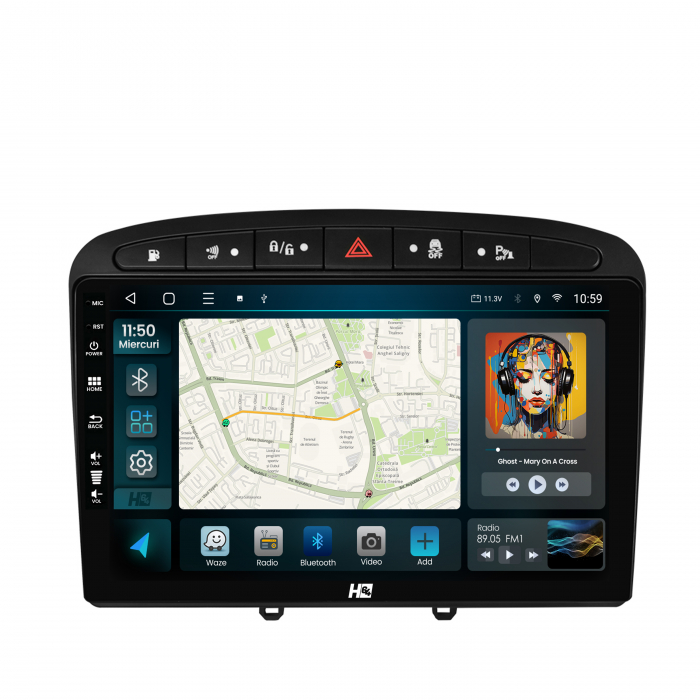 Navigatie Android 13 Peugeot 308/408 QLED | Hub64.ro [2]