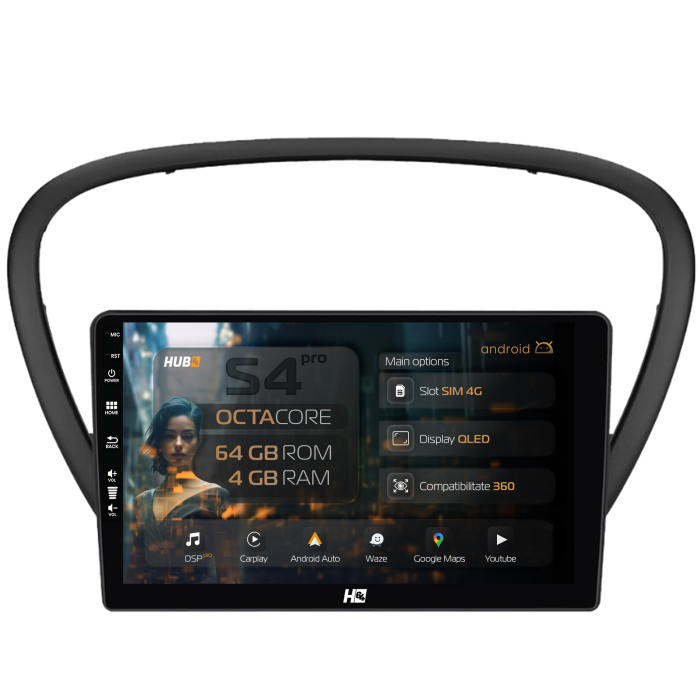 Navigatie Peugeot 607 Android 4+64GB 4G | Hub64.ro [1]