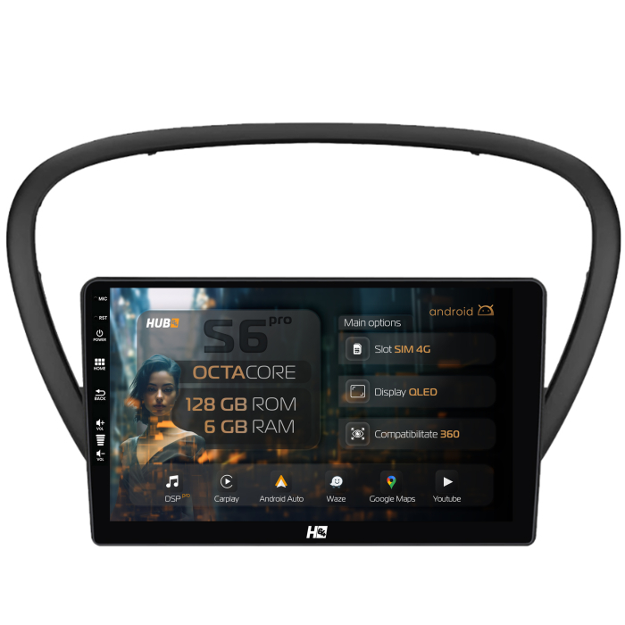 Navigatie Peugeot 607 Android 6+128GB 4G 6GB | Hub64.ro [1]
