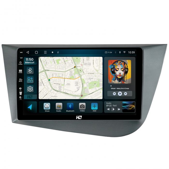 Navigatie Android 13 Seat Leon QLED | Hub64.ro [2]