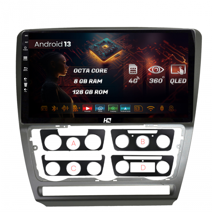 Navigatie Android 13 Skoda Octavia 2 8GB | Hub64.ro [1]