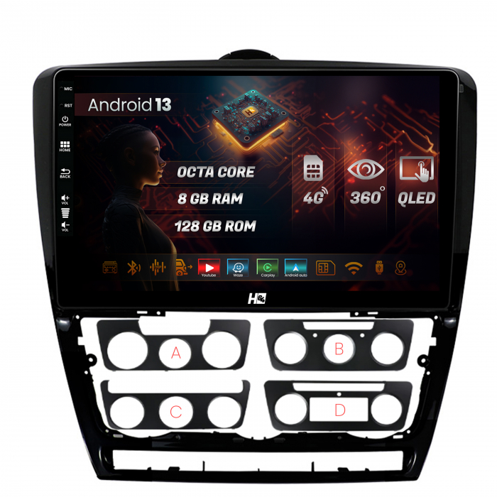 Navigatie Android 13 Skoda Octavia 2 8GB | Hub64.ro [1]