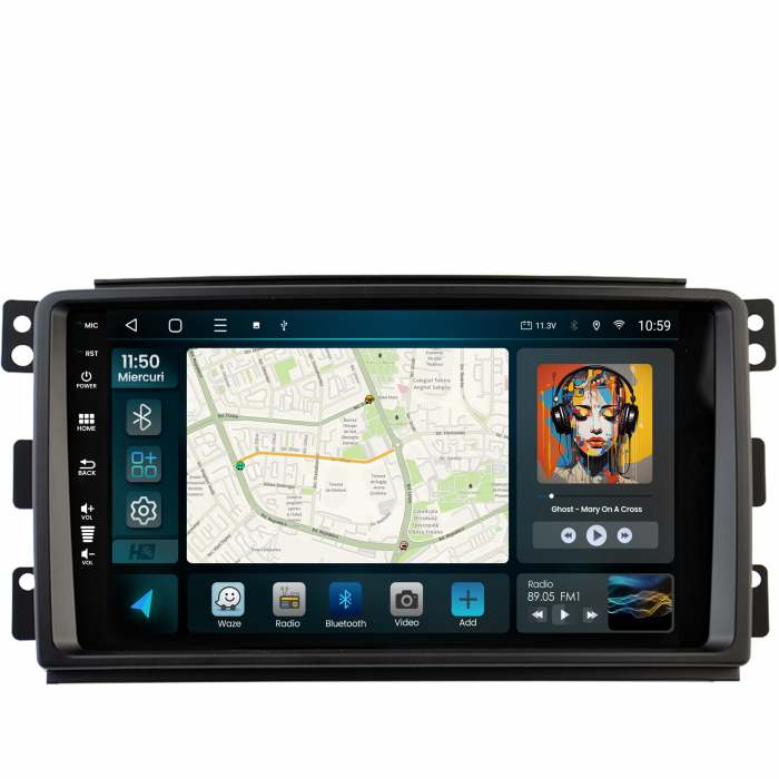 Carplay SMART Fortwo 2007-2011 8+128GB Slot 4G | HUB64 [2]