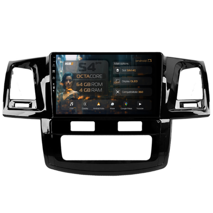Navigatie QLED Toyota Hilux Android 4GB | Hub64.ro [1]