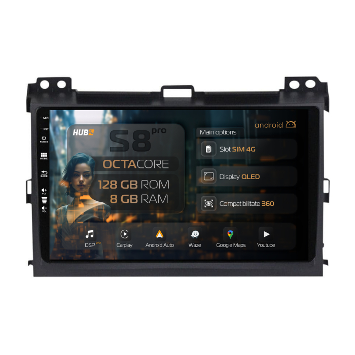 Navigatie Android 13 Toyota Prado 8+128GB | Hub64.ro [1]