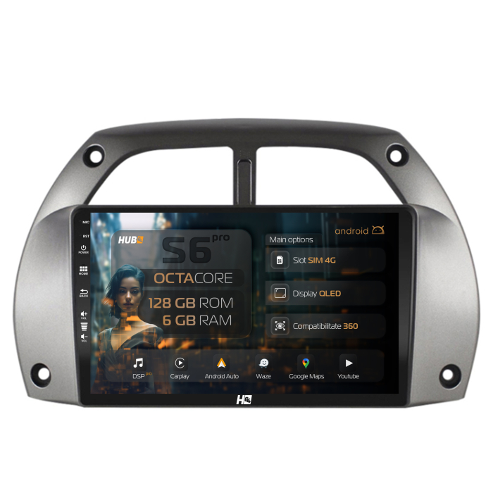 Navigatie Android 13 Toyota RAV4 6+128GB | Hub64.ro [1]