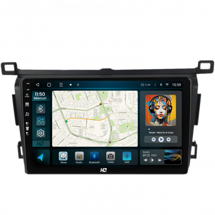 Navigatie Android 13 Toyota RAV4 2013 QLED | Hub64.ro [2]