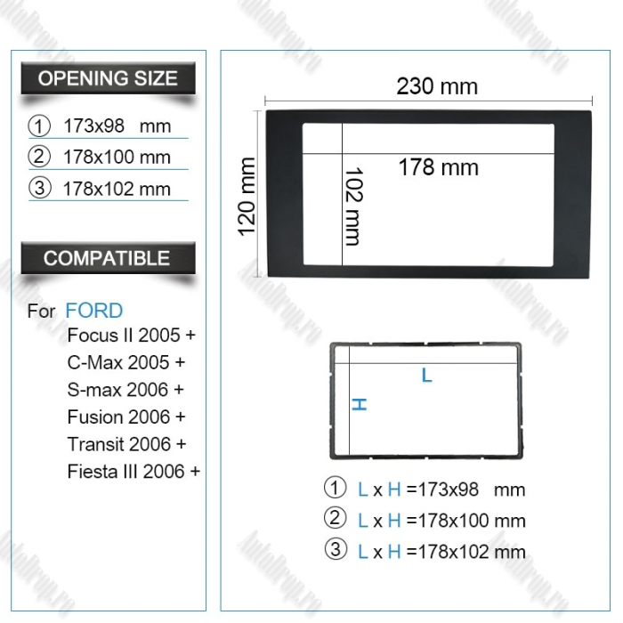 Rama Adaptoare Ford Focus, C-Max, Mondeo | Hub64.ro [3]