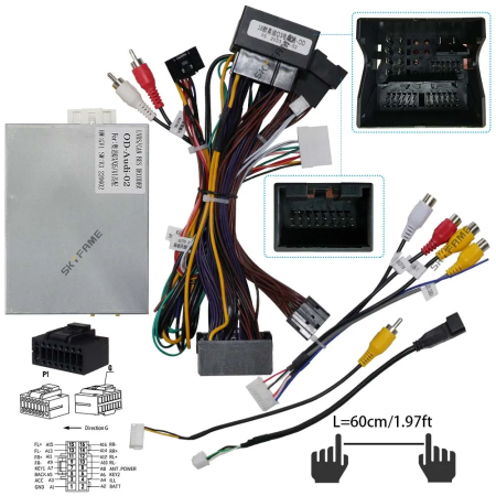 Conectică Audi - Cablaj Adaptor Audi Q3 (2013-2017) pentru Navigații multimedia Android | HUB64.ro