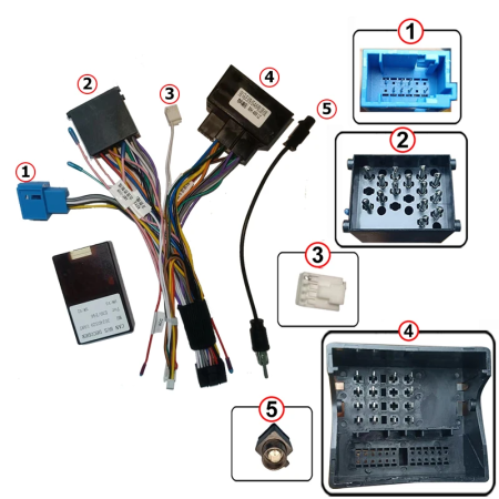 Cablaj Adaptor BMW E39/E53/E38 pentru Navigatii multimedia Android | HUB64.ro [1]