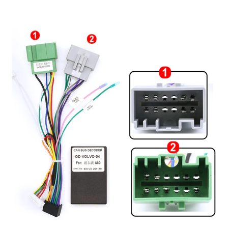 Cablaj Adaptor Volvo S80 (2001-2006) pentru Navigații multimedia Android | HUB64.ro [1]