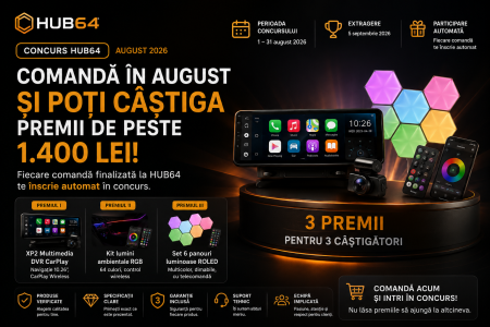 MISC - [AUGUST Contest – HUB64 - 1400LEI PREMII] Înscriere automată la concurs pentru achizițiile din perioada 1 August - 31 August 2026. Extragere: 5 Septembrie.