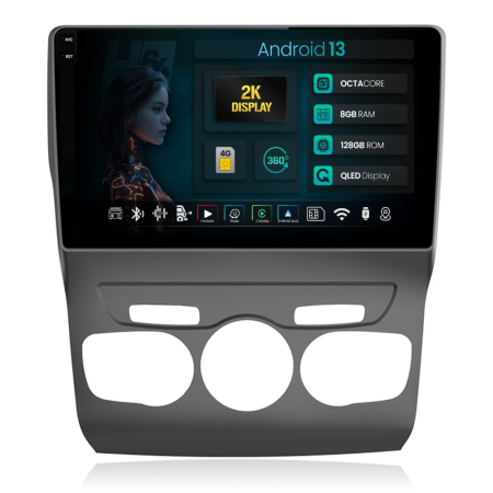 Navigații Citroen C4 2010-2018 - Navigatie 2K Android Citroen C4 II / C4L (2011-2015) 8GB | Hub64.ro