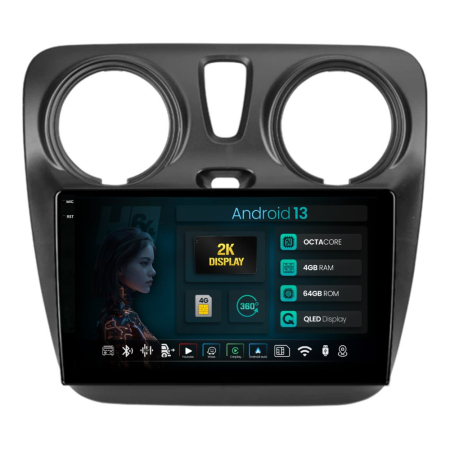 Navigații Dacia Dokker 2012-2022 - Navigatie 2K Android Dokker QLED | Hub64.ro