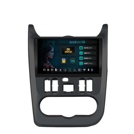 Logan 2008-2012 - Navigatie 2K Android 13 Dacia Logan QLED | Hub64.ro