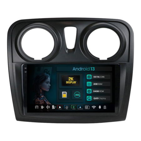 Navigații Dacia Logan 2012-2020 - Navigatie 2K Android Dacia 9" QLED | Hub64.ro