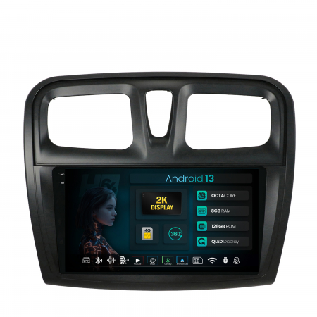 Logan 2012-2020 - Navigatie Android 13 Dacia Sandero 8GB | Hub64.ro