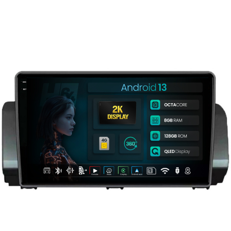 Sandero 2021 - >> - Navigatie 2K Android 13 Dacia 9" QLED | Hub64.ro