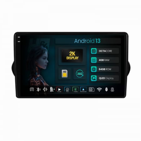 Tipo 2015-2021 - Navigatie 2K QLED Fiat Tipo (2015-2021) 4GB | Hub64.ro