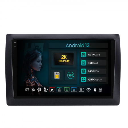 Stilo 2001-2010 - Navigatie 2K Android 13 QLED Fiat Stilo | Hub64.ro