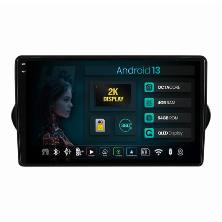 Navigații Fiat Tipo 2015-2021 - Navigatie 2K Android Fiat Tipo (2015-2021) 4GB | Hub64.ro