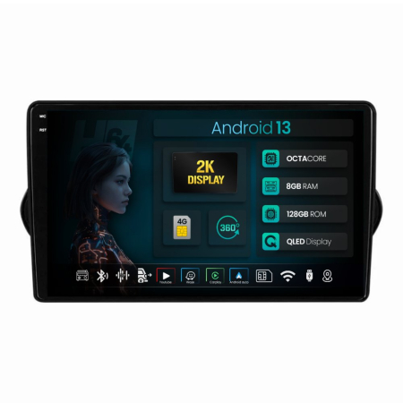 Navigații Fiat Tipo 2015-2021 - Navigatie 2K Android Fiat Tipo (2015-2021) 8GB | Hub64.ro
