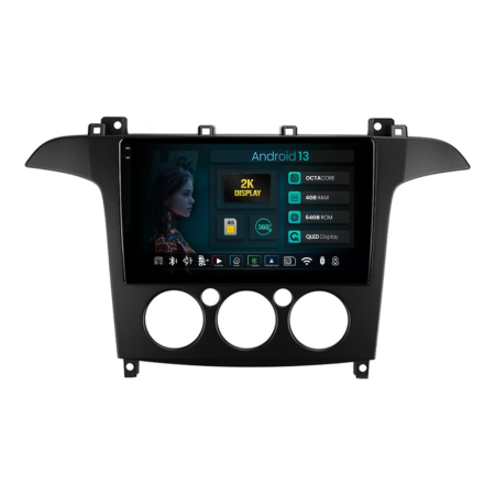 Navigații Ford S-Max 2006-2015 - Navigatie 2K Android Ford S-Max QLED | Hub64.ro