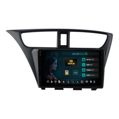 Navigații Honda Civic Hatchback 2012-2015 - Navigatie 2K Android Honda Civic Hatchback (2012-2015) 8GB | Hub64.ro